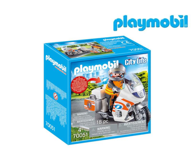 PLAYMOBIL Motocykl ratowniczy ze światłem - 539898 - zdjęcie